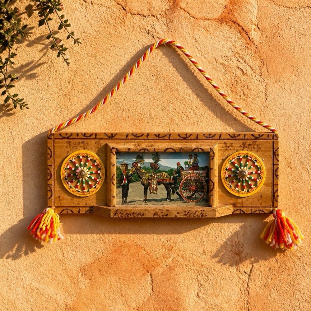 Wooden Hanger, Handmade, Souvenir of Sicily ITALIAN Art Artisan/Christmas Gift